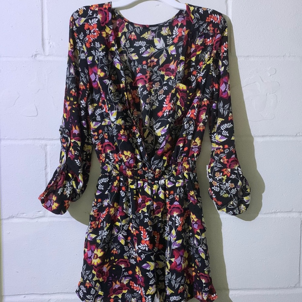 Black Floral romper
